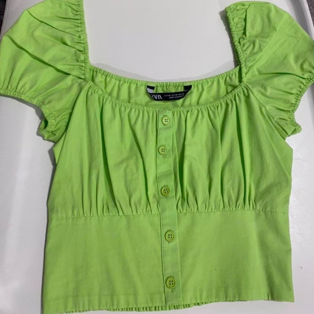 Zara green top - Picture 1 of 2